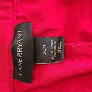 Red Lane Bryant wide leg slinky pants size 26/28
